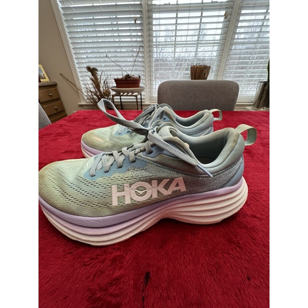 Hoka One One Bondi Size 8B - 1127954 Womens Wide Running Shoes Airy Blue Ocean
